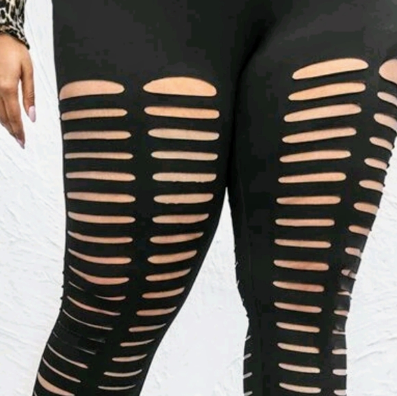 ➕LADIES BURNOUT LEGGINGS - Picture 1 of 3